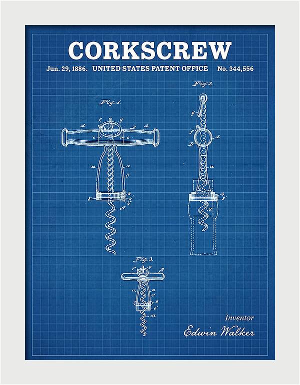 Corkscrew Blueprint Patent Us344556a