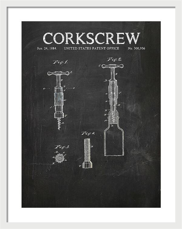 Corkscrew Chalkboard Patent Us300936a