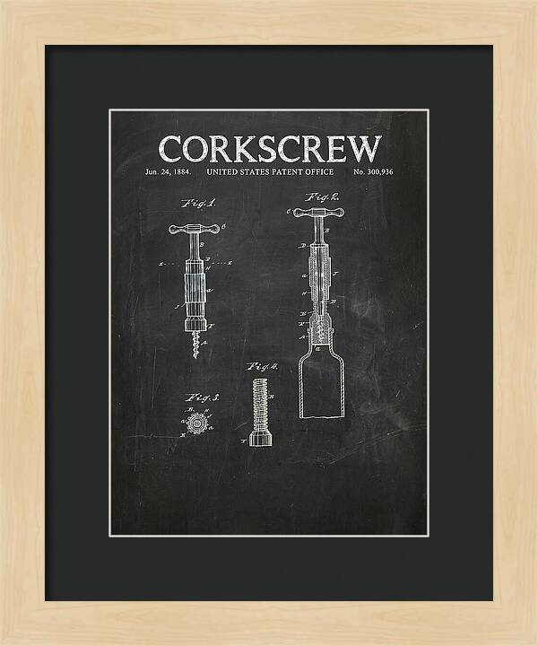 Corkscrew Chalkboard Patent Us300936a