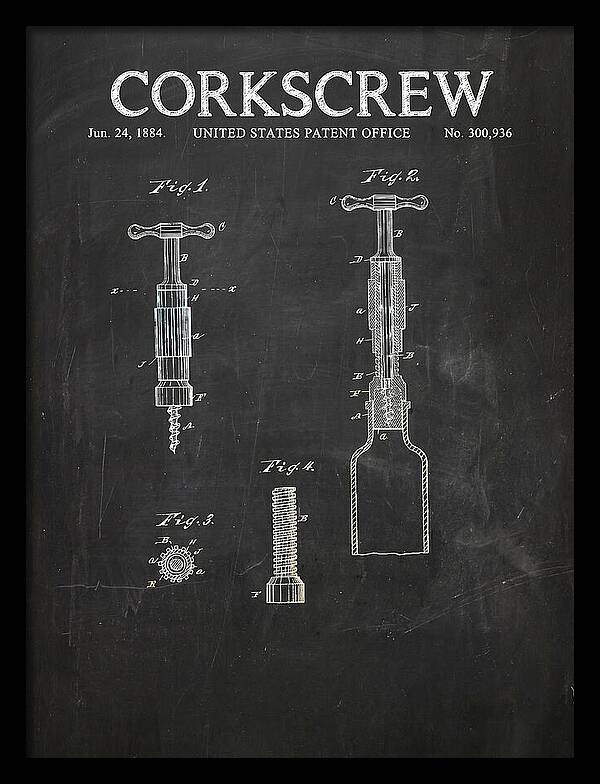 Corkscrew Chalkboard Patent Us300936a