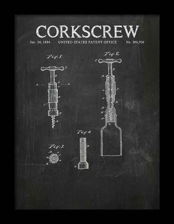 Corkscrew Chalkboard Patent Us300936a
