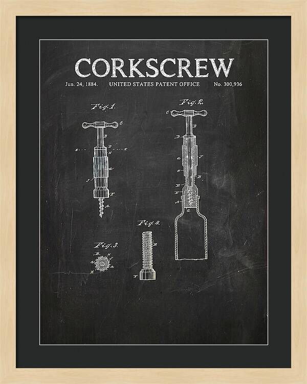 Corkscrew Chalkboard Patent Us300936a