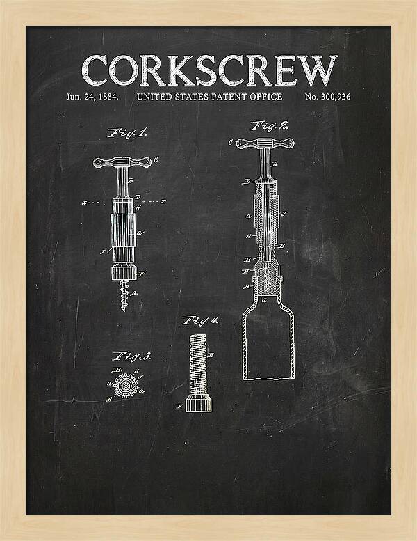 Corkscrew Chalkboard Patent Us300936a