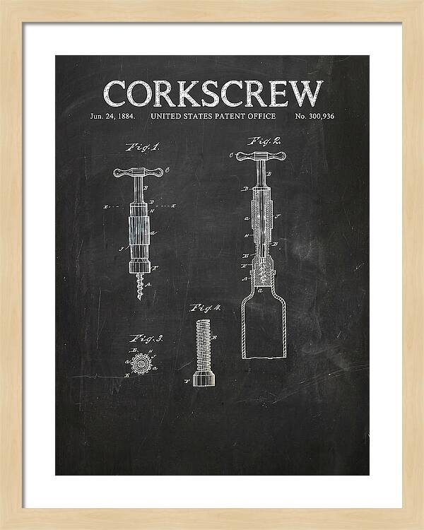 Corkscrew Chalkboard Patent Us300936a
