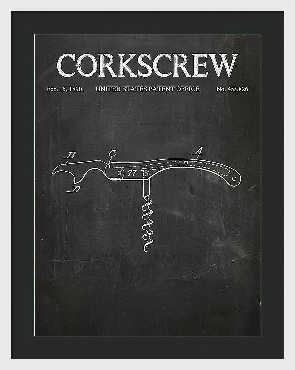 Corkscrew Chalkboard Patent Us455826a