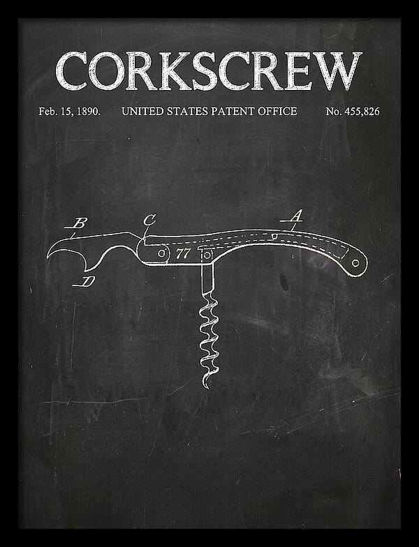 Corkscrew Chalkboard Patent Us455826a
