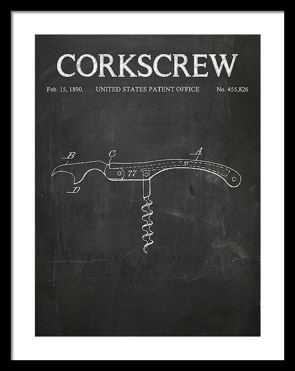Corkscrew Chalkboard Patent Us455826a