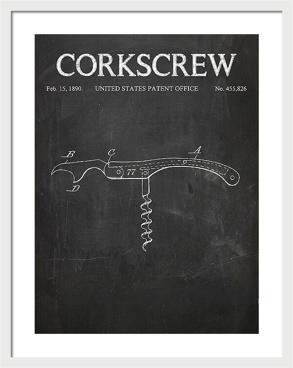 Corkscrew Chalkboard Patent Us455826a