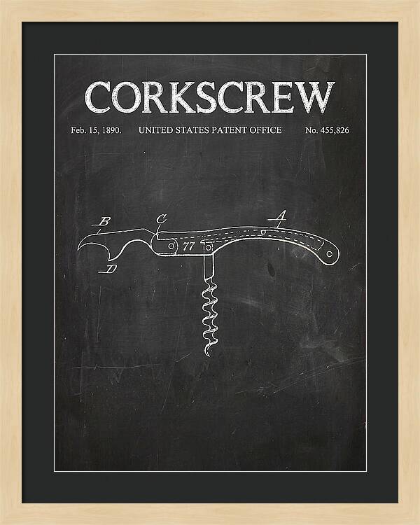 Corkscrew Chalkboard Patent Us455826a