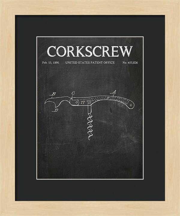 Corkscrew Chalkboard Patent Us455826a