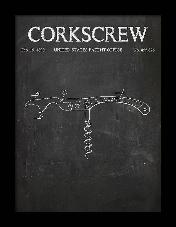 Corkscrew Chalkboard Patent Us455826a