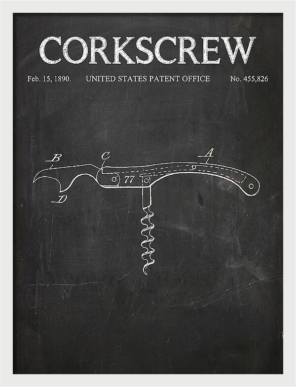 Corkscrew Chalkboard Patent Us455826a