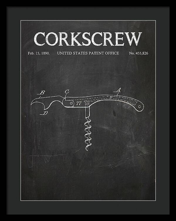Corkscrew Chalkboard Patent Us455826a