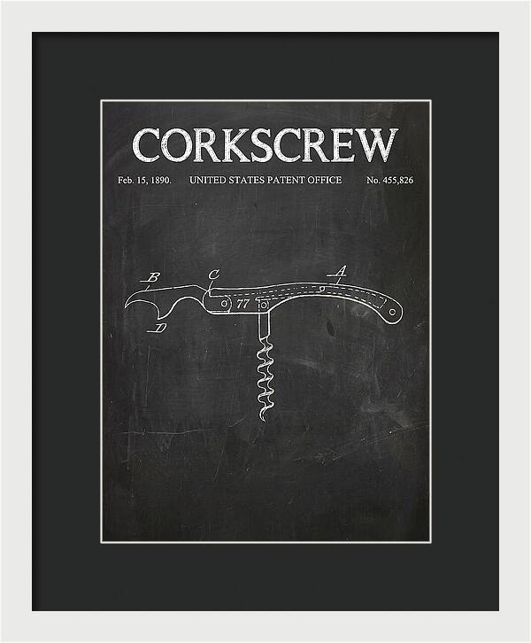 Corkscrew Chalkboard Patent Us455826a