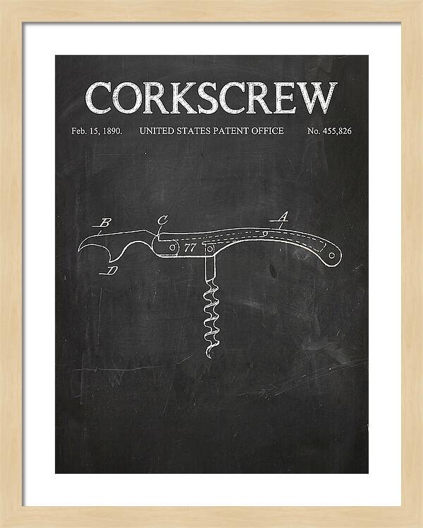Corkscrew Chalkboard Patent Us455826a