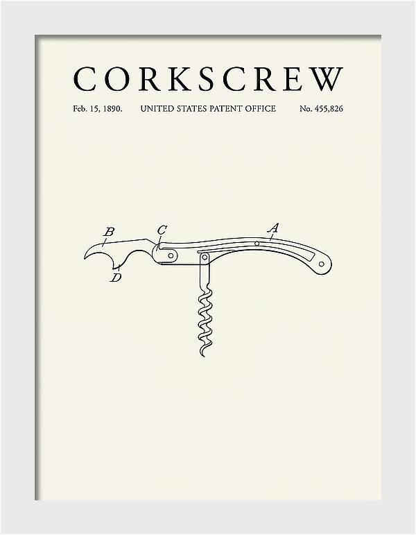 Corkscrew Minimalist Patent Us455826a