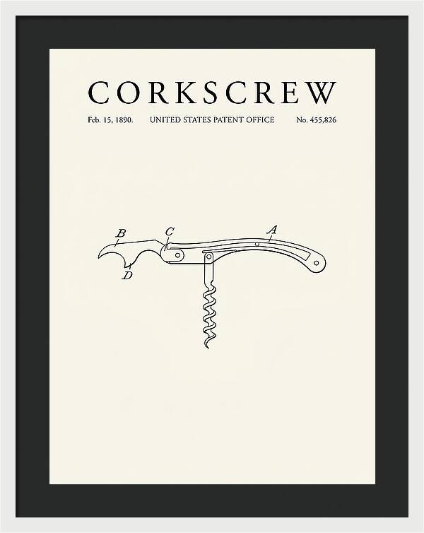 Corkscrew Minimalist Patent Us455826a