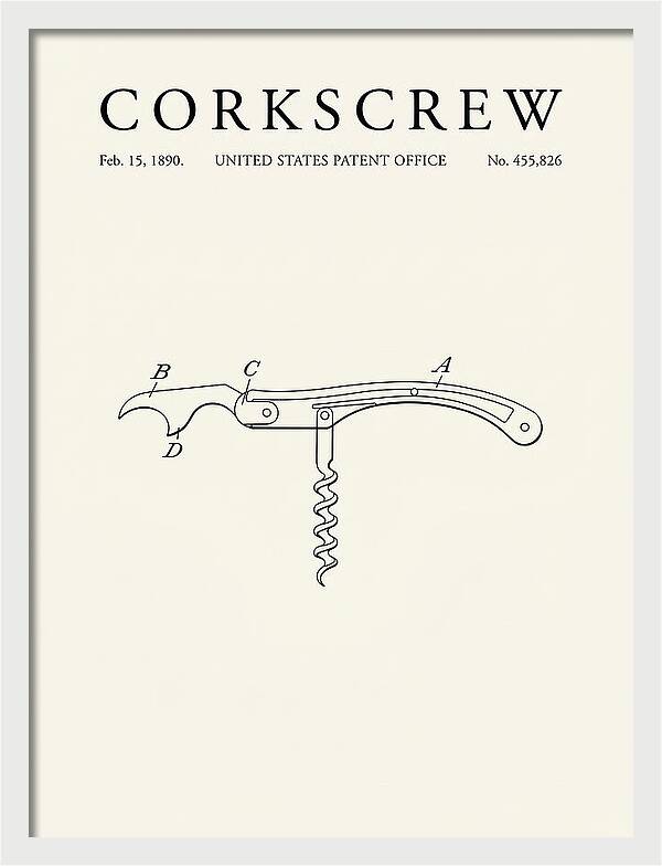 Corkscrew Minimalist Patent Us455826a