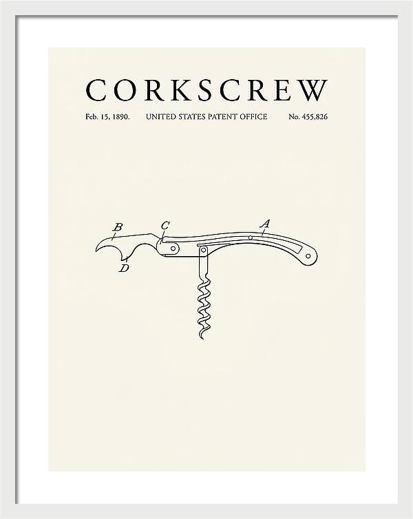 Corkscrew Minimalist Patent Us455826a