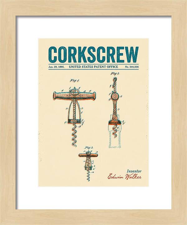Corkscrew Retro Patent Us344556a