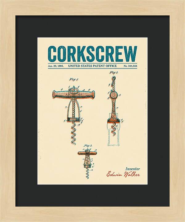 Corkscrew Retro Patent Us344556a