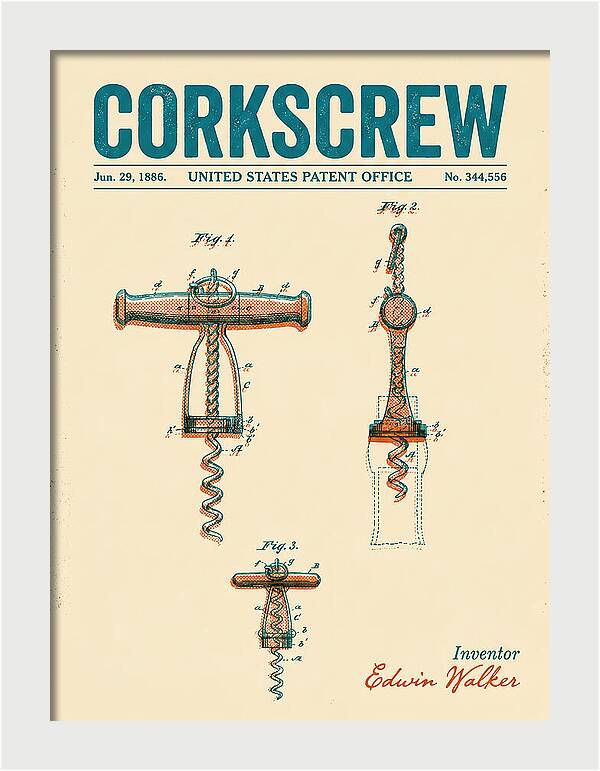 Corkscrew Retro Patent Us344556a