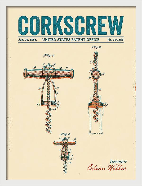 Corkscrew Retro Patent Us344556a