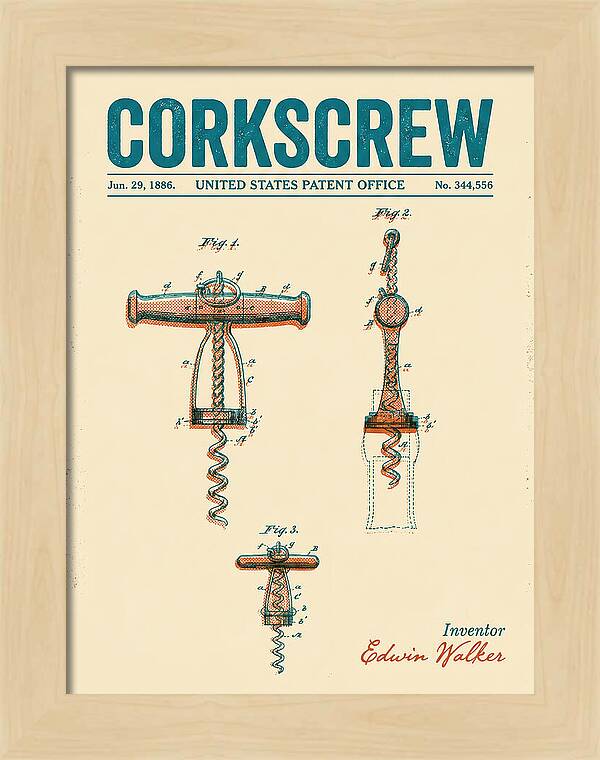 Corkscrew Retro Patent Us344556a