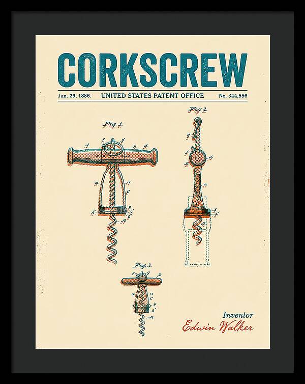 Corkscrew Retro Patent Us344556a