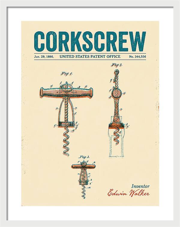 Corkscrew Retro Patent Us344556a