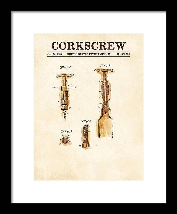 Corkscrew Watercolor Patent Us300936a