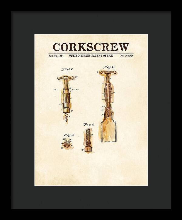 Corkscrew Watercolor Patent Us300936a