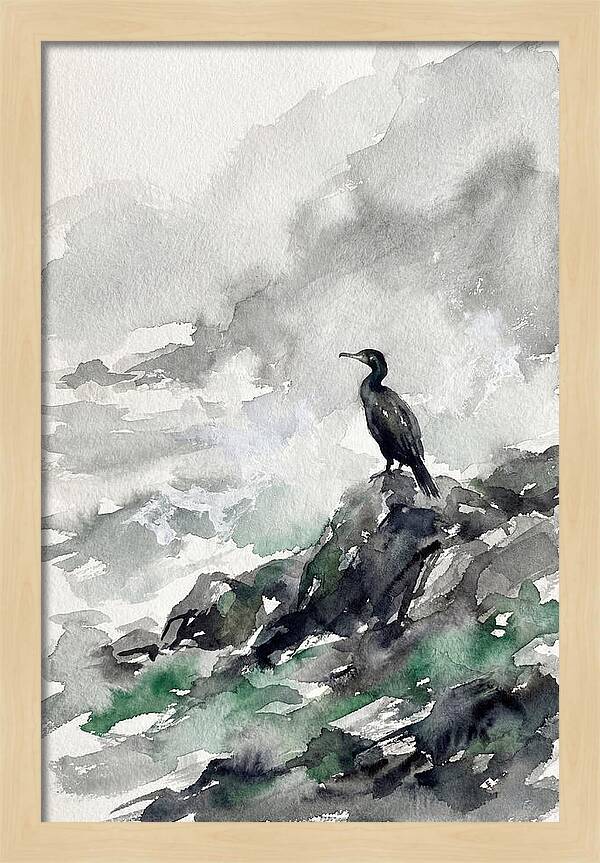 Cormorant By The Shore