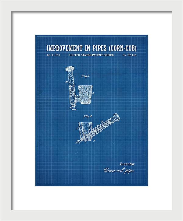 Corn Cob Pipe Blueprint Patent Us205816a