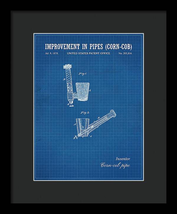 Corn Cob Pipe Blueprint Patent Us205816a