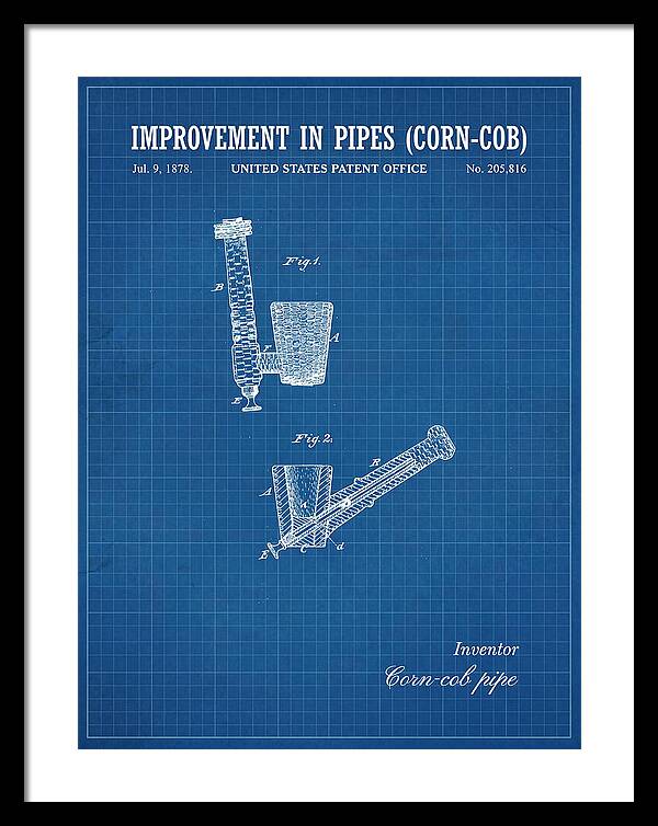 Corn Cob Pipe Blueprint Patent Us205816a