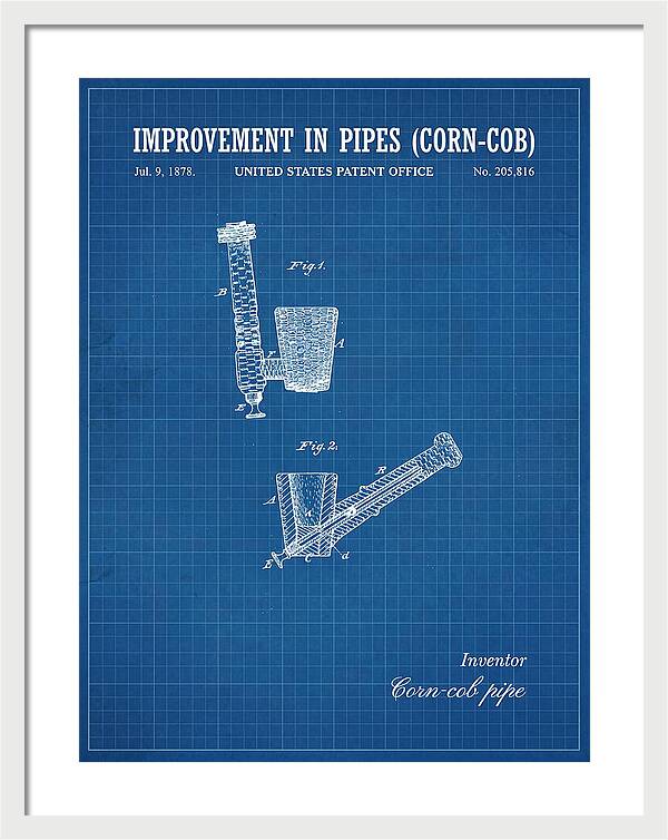 Corn Cob Pipe Blueprint Patent Us205816a
