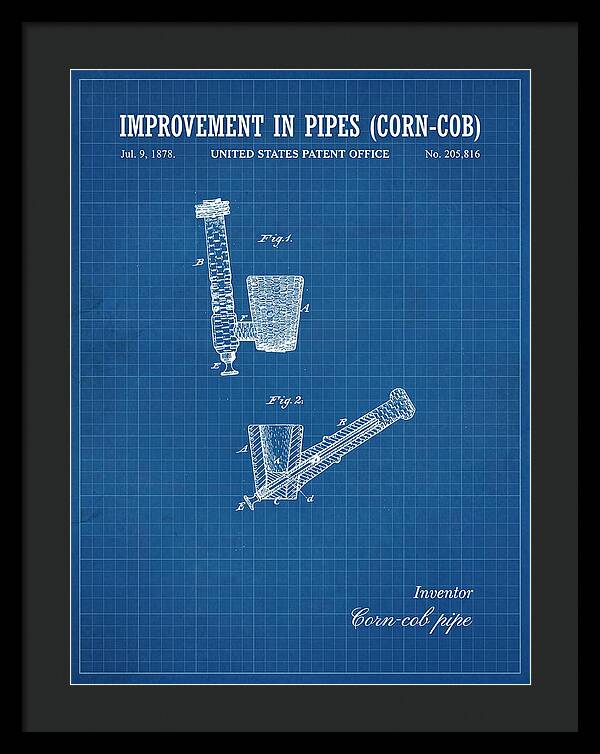 Corn Cob Pipe Blueprint Patent Us205816a