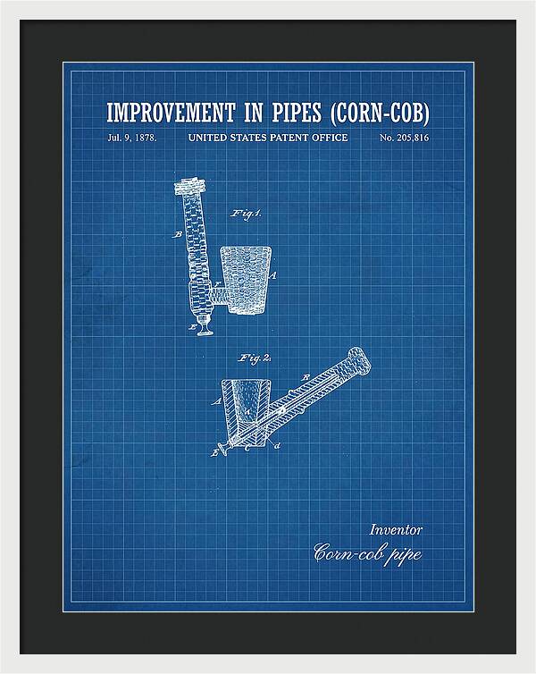 Corn Cob Pipe Blueprint Patent Us205816a
