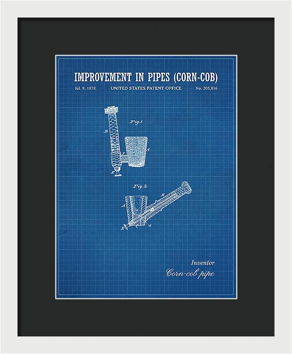 Corn Cob Pipe Blueprint Patent Us205816a