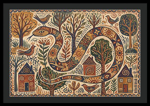 Corn Snake In A Whimsical Landscape