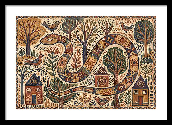 Corn Snake In A Whimsical Landscape