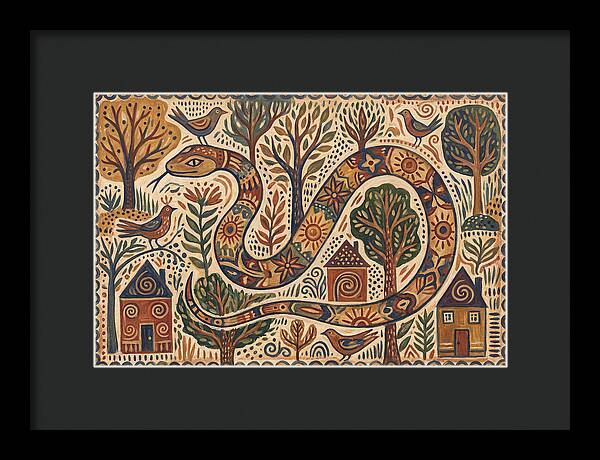 Corn Snake In A Whimsical Landscape