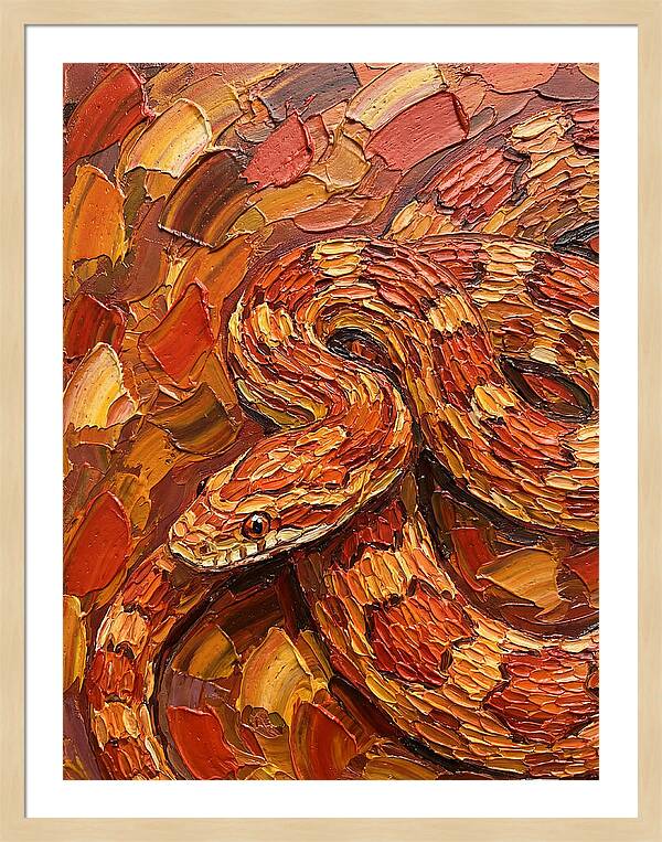 Corn Snake In Vibrant Colors
