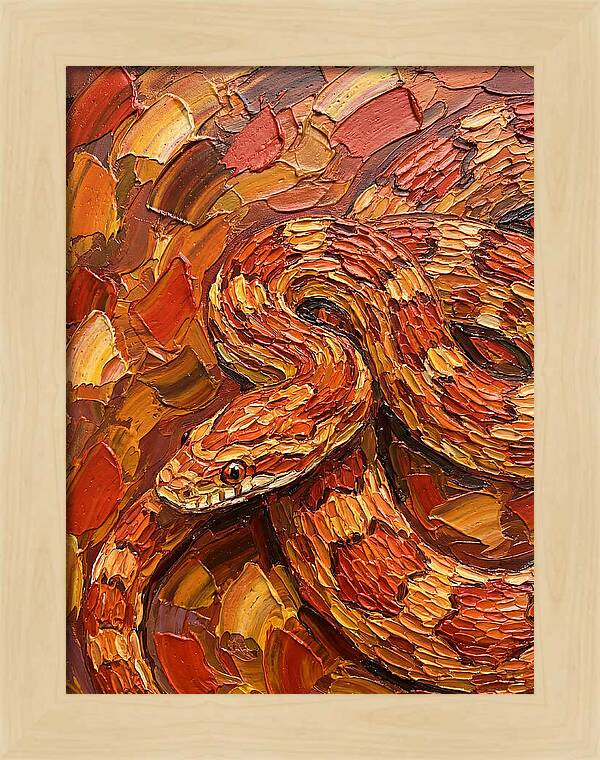 Corn Snake In Vibrant Colors