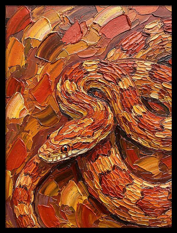 Corn Snake In Vibrant Colors