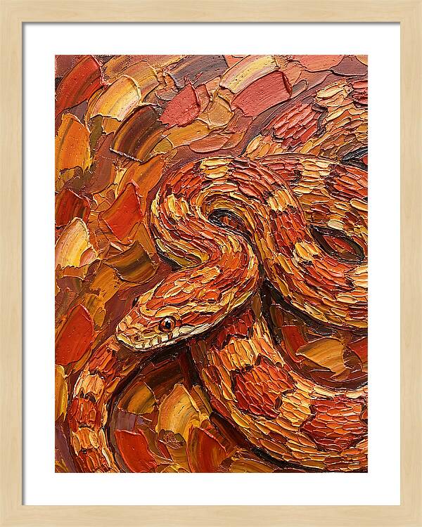 Corn Snake In Vibrant Colors