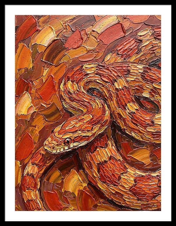 Corn Snake In Vibrant Colors