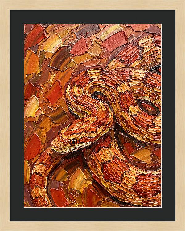 Corn Snake In Vibrant Colors