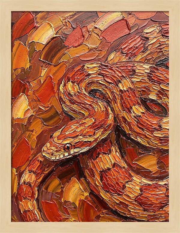 Corn Snake In Vibrant Colors
